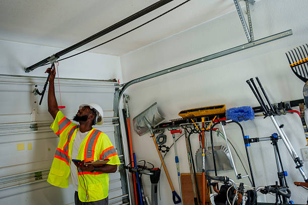 Professional Garage Door Panel Replacement technician working in Lincoln Beach, OR
